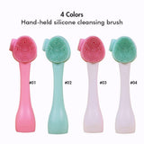 4 Colors Hand-held Silicone Cleansing Brush - MSmakeupoem.com