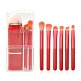 8pcs makeup brushes in a transparent box（Include: Retractable loose powder puff sponge egg eye brush ）