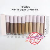 10 Colors Pink lid Liquid Concealers - MSmakeupoem.com