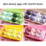 8 huevos de belleza con cajas de colores/juego de maquillaje Egge personalizado