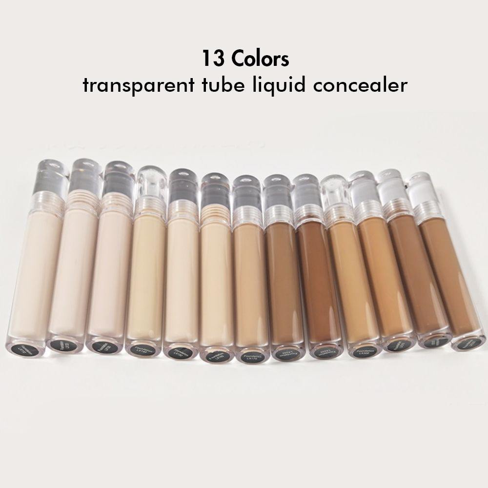 13 Colors Transparent Tube Liquid Concealer - MSmakeupoem.com