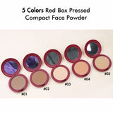 Poudre pour le visage compacte pressée mate à faible Moq avec le fournisseur de cosmétiques Red Box (50pcs livraison gratuite)