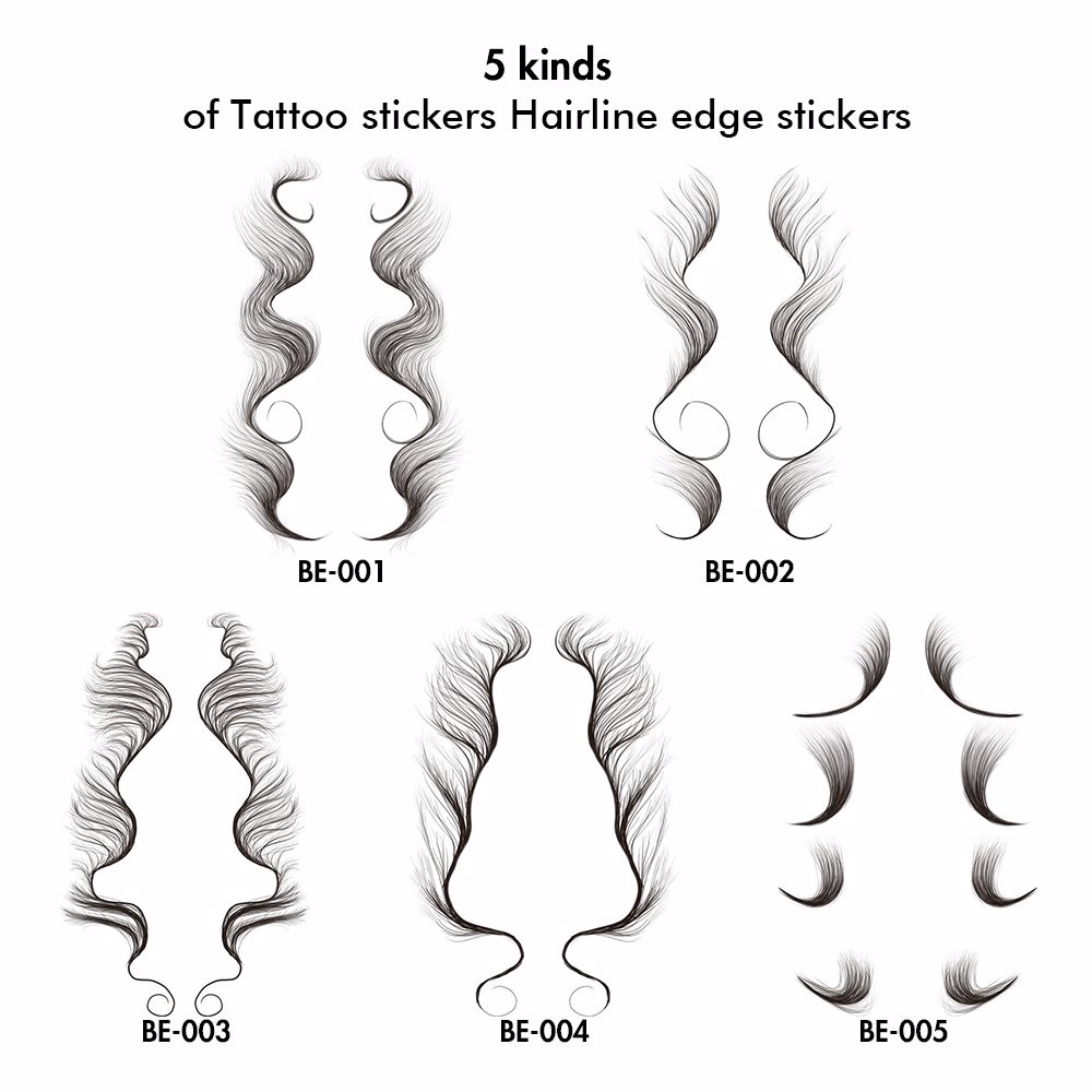 5 Kinds of Tattoo Stickers Hairline Edge Stickers