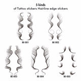 5 types d'autocollants de tatouage Hairline Edge Stickers