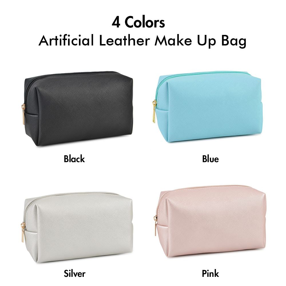 4 Colors Artificial Leather Make Up Bag