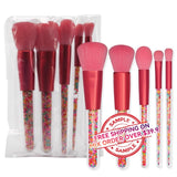 【SAMPLE】5 pcs candy color makeup brushes (with bag)  -【Free Shipping On Mix Order Over $39.9】