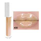 Brillo de labios hidratante de tubo cuadrado blanco de 52 colores (#27-#52)