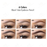 6 Colors  Black Tube Eyebrow Pencil【30PCS Free Shipping & Free Print Logo】