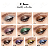 10 Colors Liquid Eyeshadow - MSmakeupoem.com