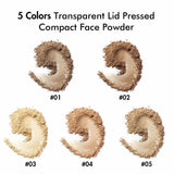 Großhandel 5 Farben gepresstes kompaktes Make-up-Puder-kundenspezifisches Logo (50 Stück versandkostenfrei)