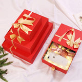 Non-folding White Gift Box with Bow & Boxes for Birthday Party