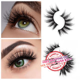 【SAMPLE】False Eyelashes 1 pair With Square Champagne Gold Box(Mink Hair)  -【Free Shipping On Mix Order Over $39.9】