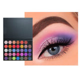 35 Color Matte Shimmer Glitter Black Eyeshadow Palette - MSmakeupoem.com