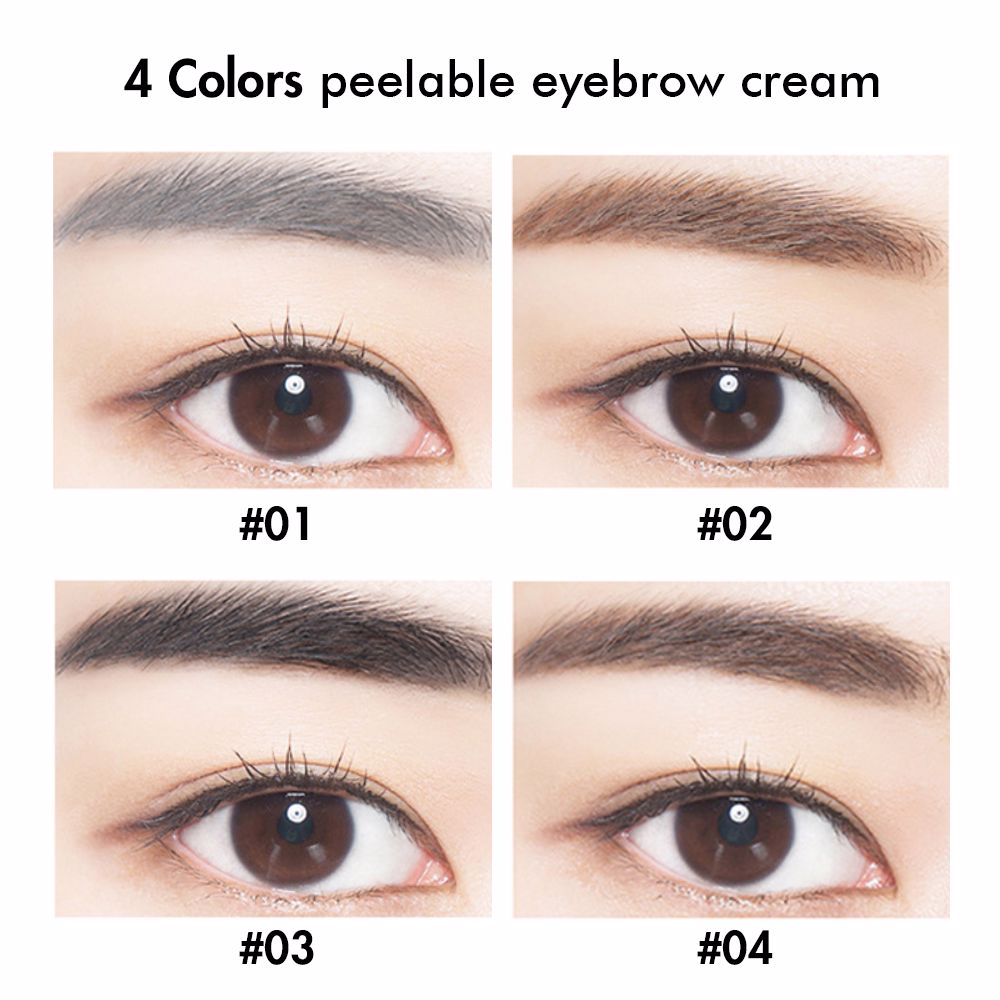 4 Color Peelable Eyebrow Cream Custom You Own Logo - MSmakeupoem.com