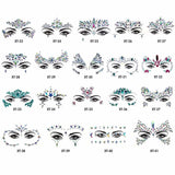 41 types d'autocollants en diamant acrylique pour le visage