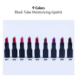 Barra de labios hidratante de tubo negro de 9 colores (50 piezas envío gratis)
