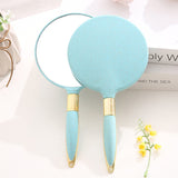 4 colors European fashion round hand mirror (At least 12Pcs for sale, color mixing is allowed)