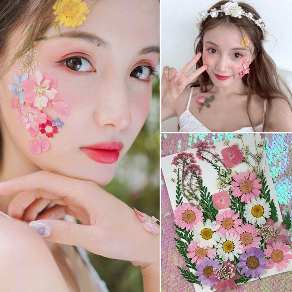 Dried Flower Material Face Stickers