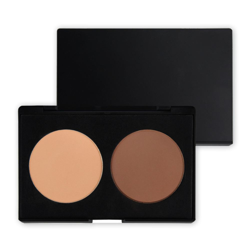 2 colors or muti-colored swatches matte waterproof shading powder bronzing makeup base Foundation - MSmakeupoem.com