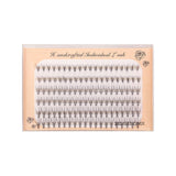 10D Six rows of mixed natural thick artificial single cluster false eyelashes