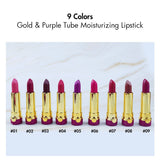 Feuchtigkeitsspendender Lippenstift in 9 Farben in Gold und Lila