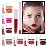 17 Colors Liquid Lipstick & Lip Liner Set - MSmakeupoem.com