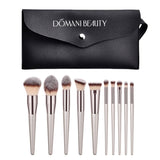 Single Color 10pcs Champagne Gold Makeup Brushes