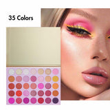 35 Colors Pink & Gold Eyeshadow Palette - MSmakeupoem.com