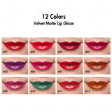 12 Colors Velvet Matte Lip Glaze - MSmakeupoem.com