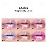 New 6 Colors Holographic Lip Glosses