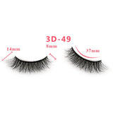 3D Thick Mink Hair False Eyelashes (#26-#50)