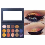 15 Farben Gelb Braun Lidschatten-Palette (50 Stück versandkostenfrei)