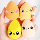 4 huevos de belleza con cajas transparentes/huevos de maquillaje 4 en 1