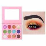 12 Colors Candy Color Pink Eyeshadow Palette（50pcs free shipping）