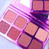 8 Colors Star Embossing Nude Blush Palette