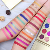 Paleta de sombras de ojos de alto pigmento dorado de 24 colores