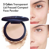 Logo personnalisé de poudre de maquillage compacte pressée en gros de 5 couleurs