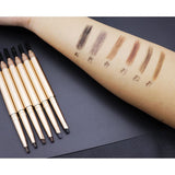 6 Colors Gold Tube Eyebrow Pencil【30PCS Free Shipping & Free Print Logo】