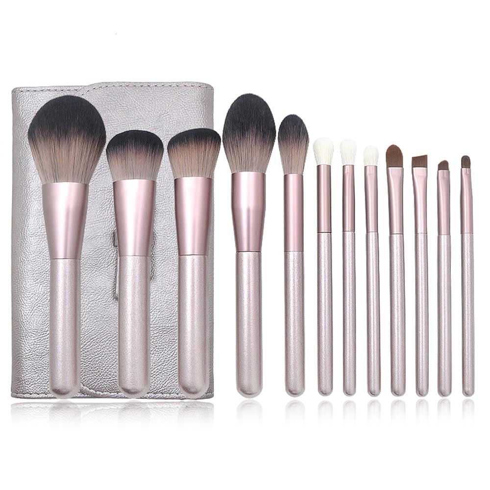 12 pinceaux de maquillage pour cheveux en fibre microcristalline avec –