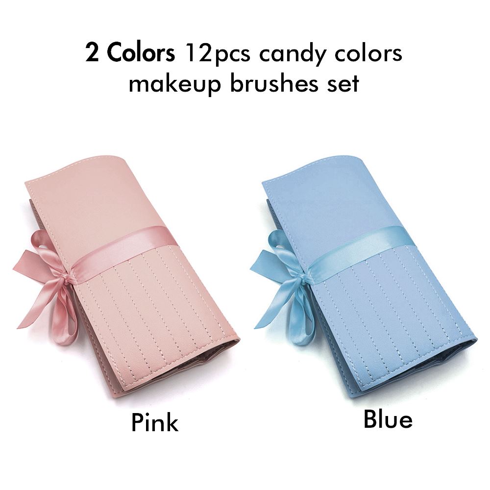 2 Colors 12pcs Candy Colors Makeup Brushes Set Custom Logo