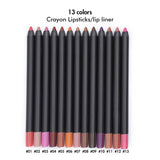 13 colores Crayon Lipsticks/lip liner