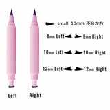 4 tipos 2 en 1 sello delineador de ojos de tubo rosa y bolígrafo