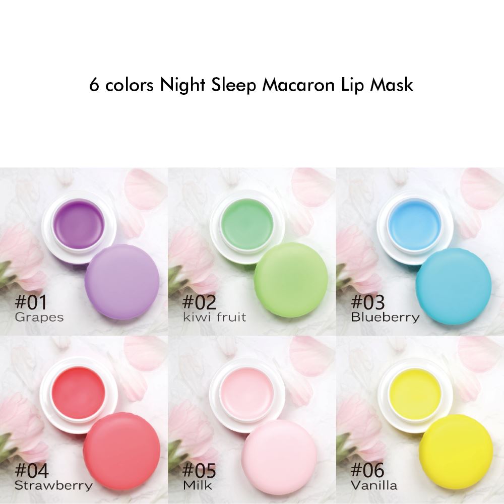 6 colors Night Sleep Macaron Lip Mask
