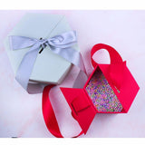Caja de Regalo Grande Rosa, con Cinta de Cobertura y Lafite para el Día de los Enamorados