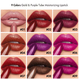 Feuchtigkeitsspendender Lippenstift in 9 Farben in Gold und Lila