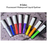 Delineador de ojos líquido impermeable fluorescente de 8 colores