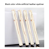 black color white artificial leather eyeliner
