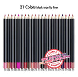 【MUESTRA】Delineador de labios de tubo negro de 21 colores -【Envío gratis en pedidos mixtos superiores a $39.9】