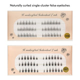 Naturally curled single-cluster false eyelashes