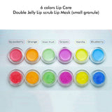 6 colors Lip Care Double Jelly Lip scrub Lip Mask (small granule)